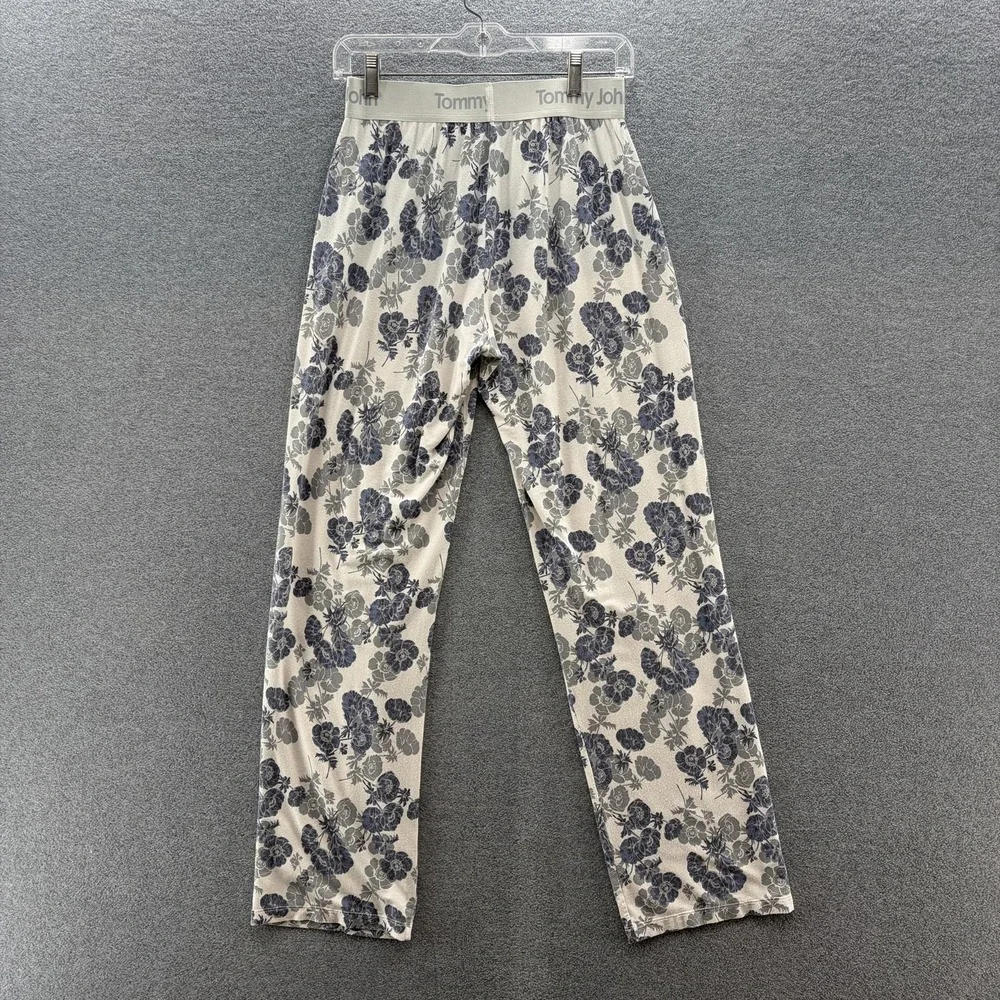 Tommy John Pants Mens Small Blue Floral Second Skin Lounge Lightweight Pull On